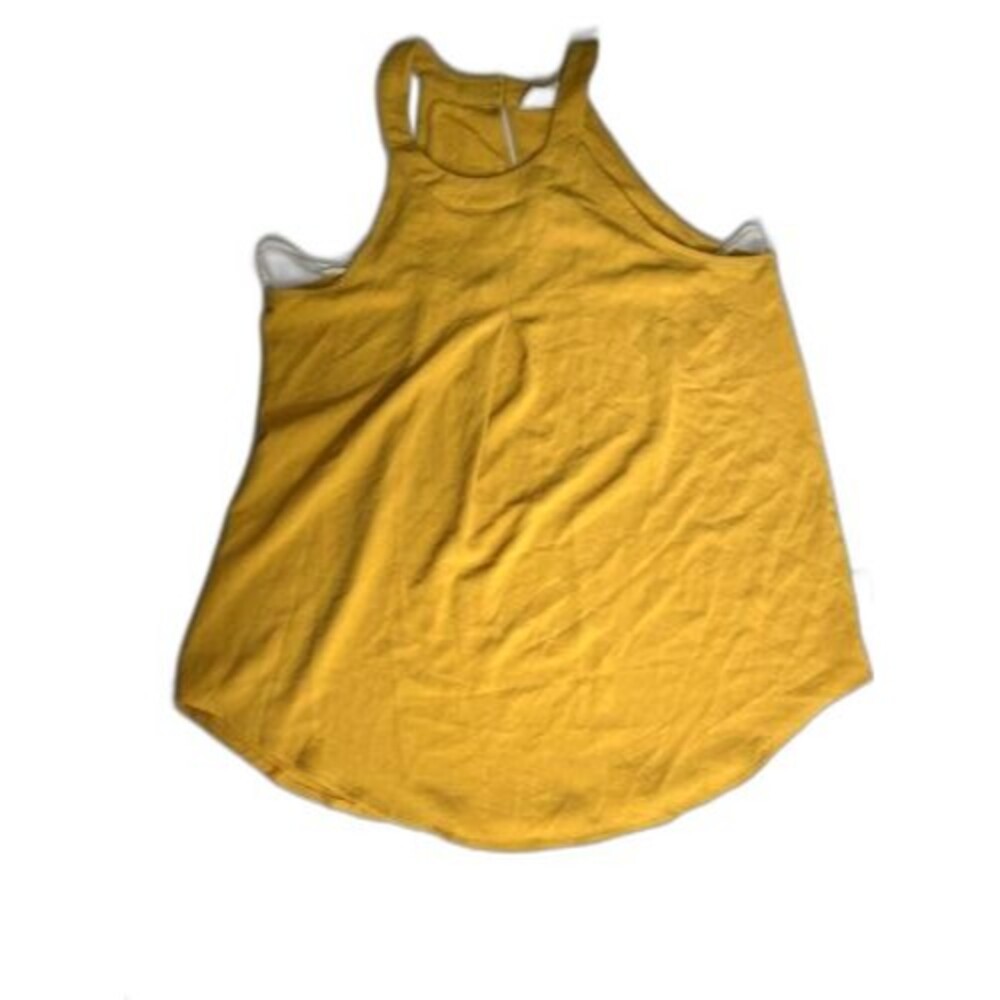 Women's Sweet Wanderer Top Blouse Size Medium Shirt Mustard Yellow Sleeveless